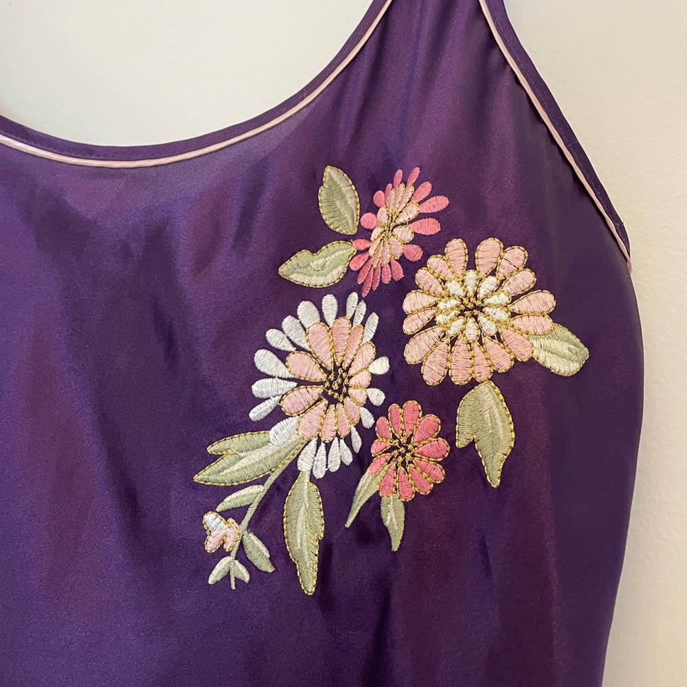 Morgan Taylor Purple Embroidered Nightgown